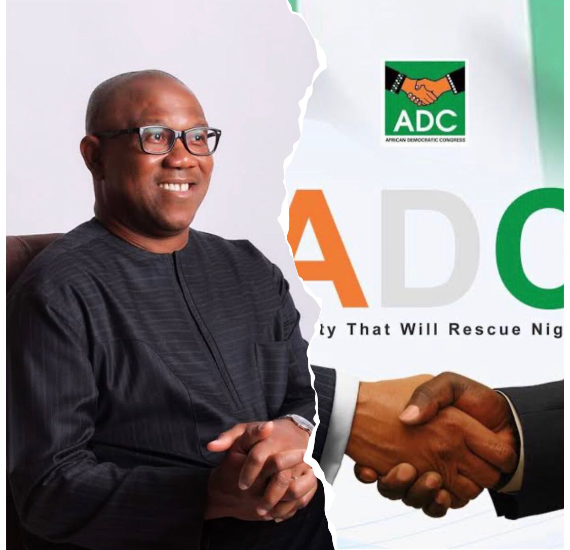 “Peter Obi, former Labour Party presidential candidate, now in alliance with the African Democratic Congress (ADC) ahead of Nigeria’s 2027 elections.”