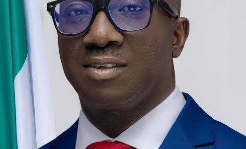 Official portrait of Edo State Governor Monday Okpebholo, who has vowed to demolish structures built by land grabbers in the state.