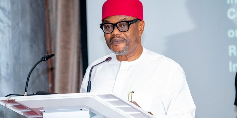 Uche Nnaji, Nigeria’s Minister of Innovation, Science and Technology, during a public appearance before his resignation over certificate forgery allegations.